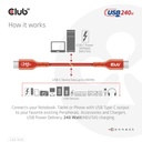 USB-C®  USB-IF Certified Cable, Data 480Mb, PD 240W(48V/5A) EPR M/M 4m/15Gbps3ft