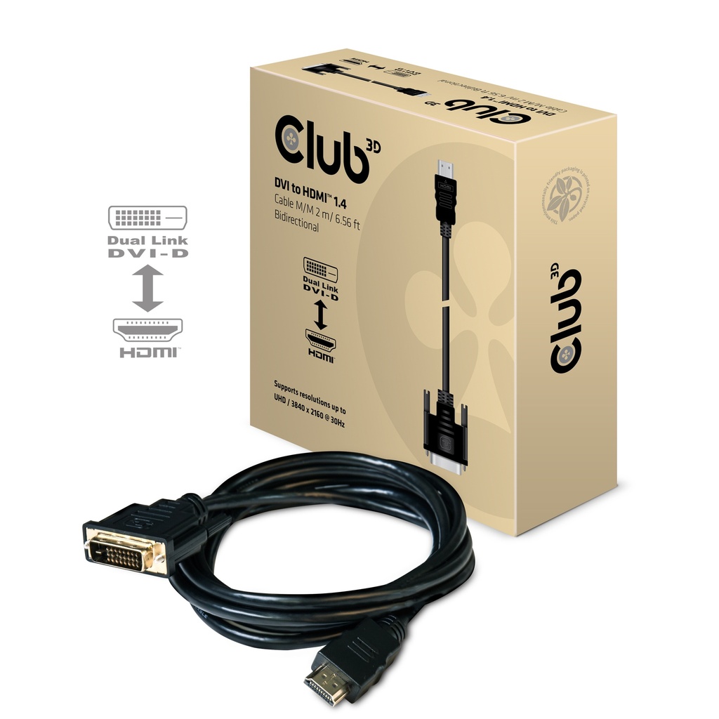  CAC-1210 DVI to HDMI™ 1.4 Cable M/M 2m 